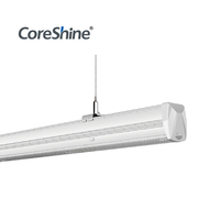 Éclairage linéaire LED pour atelier, usine, montage au plafond, barre lumineuse linéaire LED 4 pieds 5 pieds