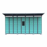 Casier intelligent en acier Linqu pour extérieur, personnalisé, étanche, résistant à la rouille, assemblé, multi-portes, avec serrure électronique haute fréquence