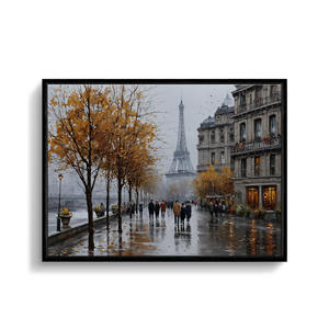 Immagini rustiche della foresta <span class=keywords><strong>dipinti</strong></span> di arte della parete della natura selvaggia retrò Vintage immagini incorniciate pittura paesaggistica rustica di arte della parete della fattoria - Product Image 3