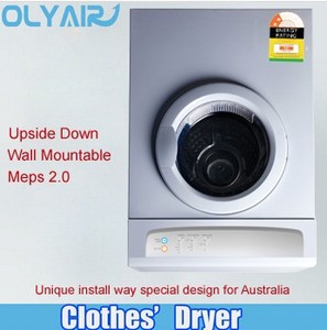 Sèche-linge automatique mural OLYAIR à pompe à chaleur inversée 7 kg, boîtier en acier inoxydable, énergie écoénergétique deux étoiles, blanc verre - Product Image 2