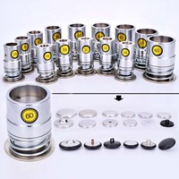 النسيج المغطاة زر الصحافة العفن العفن التجمع أداة الخبز جولة شكل زر اكسسوارات DIY دليل غطاء أزرار يموت
