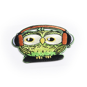 Tissu brodé personnalisé avec logo hibou mignon, vente en gros d'usine irrégulière - Product Image 2