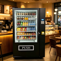 Distributeur automatique intelligent de snacks et de boissons avec un grand espace de rangement et un écran interactif