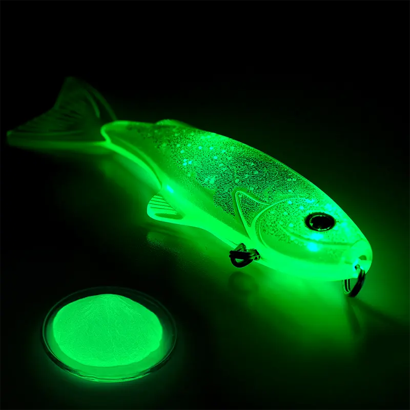 मछली पकड़ने के चारे के लिए अंधेरे में पीली हरी चमक वाला पिगमेंट पाउडर ल्यूमिनस-स्ट्रोंटियम-एल्युमिनेट ग्लो पाउडर का शिकार करना