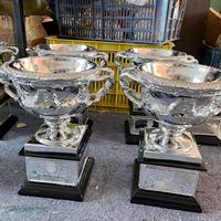 Trophée Coupe de Défi en Argent Personnalisé, Grand Prix Perpétuel en Métal, Ornementé, pour Championnat, Tennis, Sports, Récompense d'Entreprise, Gravure Gratuite