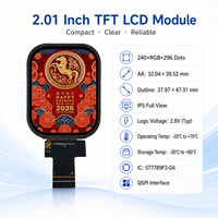 Direktvertrieb 2,01 Zoll TFT LCD Bildschirmmodul 240x296 IPS Display Mit RoHS-Unterstützung für Smart Ring Geräteprojekt-Lösungen