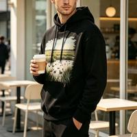 Hoodie Pullover Pria dengan Logo Custom, Cetak untuk Hoodie Grafis Custom dengan Teknologi Direct To Film