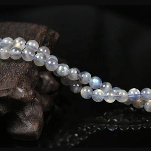 Natuurlijke grijze maansteen kralen helende energie edelsteen DIY sieraden maken losse kralen - Product Image 3