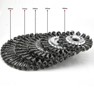 Cepillo <span class=keywords><strong>de</strong></span> alambre <span class=keywords><strong>de</strong></span> acero con nudo paralelo para amoladora angular, para eliminación <span class=keywords><strong>de</strong></span> óxido y pintura - Product Image 2