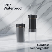 Hydropulseur dentaire portable étanche IPX7 190 ml, sans fil, rechargeable, 3 modes, nettoyeur de dents