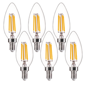 Rigoroso Controle de Qualidade E12 B11 <span class=keywords><strong>LED</strong></span> Vela Filamento Lâmpada Flicker Livre Regulável para Home Hotel Restaurante Cafe Bar Iluminação CUL - Product Image 2