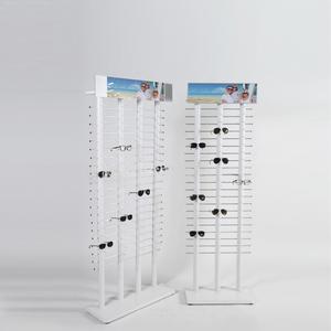 Hot bán duy nhất hai mặt Kính mát màu trắng Rack 80 cái sàn kính khung hiển thị đứng cho cửa hàng - Product Image 2