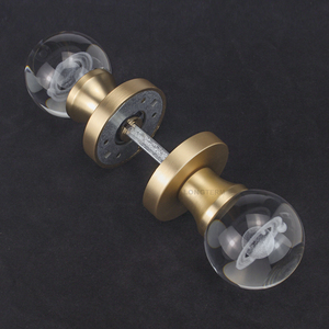 Privacy Round Rosette Door Lock <strong>Knob</strong> <strong>Crystal</strong> Ball Pull Handle Zinc Alloy Internal Entry Door Handles Sets - Product Image 2
