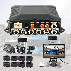 1080p hd driving security camera 8 channel hdd storage blackbox monitoring mdvr 4g gps school bus people counter wifi mobile dvr