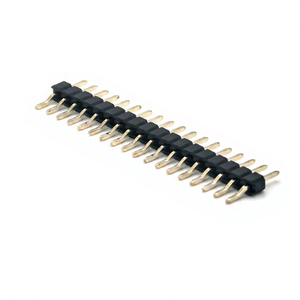Conector de pin header de paso de 2.54mm, de una sola fila, SMT H2.5mm con cubierta lateral de material LCP 1*18P - Product Image 1