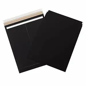 Özelleştirilmiş düz kalın sert karton mailler zarf sert siyah zarf