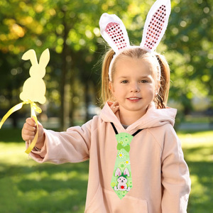 Corbata de Lazo con Diseño de Conejo y Huevo de Pascua, Ajustable, con Brillantina, para Niños y Adultos, para Disfraces de Fiesta de Año Nuevo, Marca Madeshine - Product Image 4