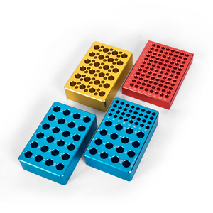 Bloque de refrigeración de aluminio de grado laboratorio de 96 pocillos de 0,2 ml, placa <span class=keywords><strong>PCR</strong></span> y bloque de refrigeración de microtubos, Mini caja de hielo de laboratorio, caja de hielo aislada - Product Image 2