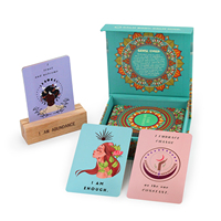 Cartes de jeu personnalisées, impression recto-verso avec boîte magnétique, vente en gros d'usine pour l'apprentissage
