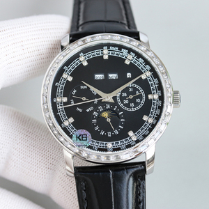 Reloj Multifunción de Lujo de Alta Calidad con Correa de Cuero y Diamantes, Cronógrafo, Visualización de Fecha y Año, Relojes Seiko para Hombre, Automático - Product Image 1