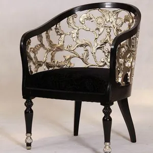 Silla de ocio de resina de estilo árabe, silla de comedor
