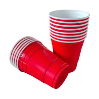 Gobelets de fête en plastique PP jetables durs au design plat écologique de 9 oz pour camping, pique-nique et fête Nouveau produit Saint Valentin