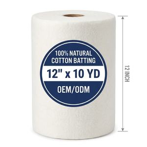 Rouleau <span class=keywords><strong>de</strong></span> <span class=keywords><strong>rembourrage</strong></span> en coton 100 % naturel <span class=keywords><strong>de</strong></span> qualité supérieure - Taille Jelly Roll 12 po x 10 pi - <span class=keywords><strong>Rembourrage</strong></span> respirant non blanchi pour l'artisanat - Product Image 1