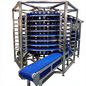 Convoyeur en spirale pour <span class=keywords><strong>tour</strong></span> <span class=keywords><strong>de</strong></span> refroidissement avec garantie d'un an, moteur 2,2 kW et contrôle PLC pour système <span class=keywords><strong>de</strong></span> refroidissement modulaire à bande transporteuse pour pain pita - Product Image 1