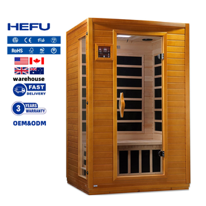 Moderno Mobile per Sauna a infrarossi per 2 persone nuovo Design interno bagno di vapore con Hemlock in legno per Villa e appartamento - Product Image 1