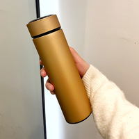 Borraccia termica in acciaio inox da 17oz/500ml, a doppio strato sottovuoto, per tè, acqua, ufficio, uso aziendale.