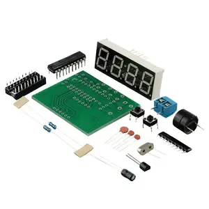 Pantalla LED Digital AT89C2051 de 0,56 pulgadas, reloj electrónico de 4 Bits, conjunto de producción electrónica, Kit de bricolaje de 4 dígitos