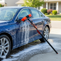 Brosse de lavage à jet d'eau robuste OEM d'usine, manche télescopique de 6 m, poils doux écologiques, brosse de nettoyage de voiture à pulvérisation