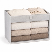 Organisateur de rangement pliable en tissu non tissé avec fenêtre en maille pour la maison, le placard, les vêtements et les jouets - Vente en gros