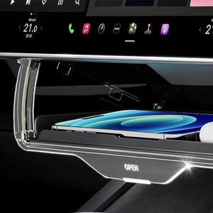 2025 accessoires de voiture sous l'écran boîte de rangement Console centrale organisateur plateau avec coussin antidérapant pour <span class=keywords><strong>Tesla</strong></span> modèle 3 2016 ~ 2025 - Product Image 1