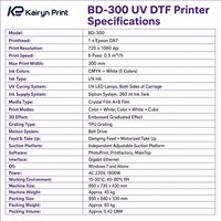 Impresora UV DTF BD2-300 de 300 mm con 1 Cabezal DX7, Tinta UV CMYKW para Impresión de Etiquetas de Cristal, Adhesivos, Vidrio, Metal, Azulejos y Calcomanías
