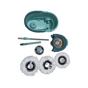 Nouvelle conception, serpillière magique rotative de haute qualité pour le nettoyage domestique, avec têtes rotatives et <span class=keywords><strong>seau</strong></span> en plastique avec essoreuse et roues - Product Image 5