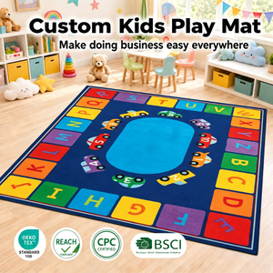 Tapis pour enfants au design tendance, tapis <span class=keywords><strong>de</strong></span> sol pour enfants, tapis <span class=keywords><strong>de</strong></span> jeu sécurisé pour bébé, pour la décoration <span class=keywords><strong>de</strong></span> <span class=keywords><strong>l</strong></span>'espace enfant et la <span class=keywords><strong>protection</strong></span> <span class=keywords><strong>du</strong></span> sol - Product Image 1