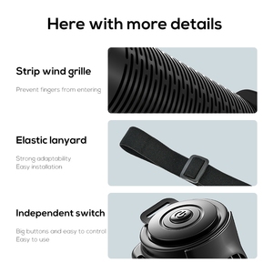 Ventilateur de cou électrique Pluska CF02, nouvelle génération, haute puissance, 3 vitesses réglables, ventilateur de siège de voiture USB, ventilateur d'appui-tête arrière de voiture - Product Image 4