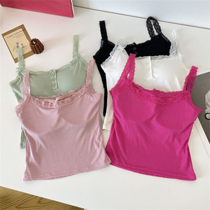 Lencería de mujer Sujetador push up Sexy <span class=keywords><strong>O</strong></span> cuello tubo superior pecho borde de encaje Color sólido ropa interior femenina sujetador suave con almohadilla en el pecho - Product Image 3
