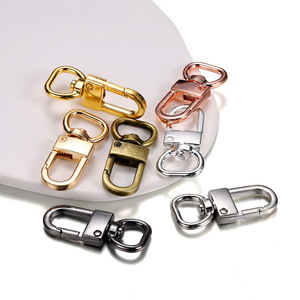 DIY Jewelry Accessories Metal Universal Buckles Spring Keychains Hanging Hooks Alloy Bag Buckles Ancient Bronze Gun Black Gold - Product Image 1