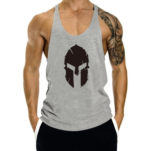Fabricante personalizado sublimación camiseta Fitness culturismo chaleco nuevos hombres deportes <span class=keywords><strong>tirantes</strong></span> sin mangas suelto Cinturón fino chaleco - Product Image 3