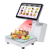 Timbangan Label POS Pencetak Barcode Pengenal AI Zhongji LS9 Terlaris dengan Sistem Operasi Windows, Wi-Fi 6, USB3.0 untuk Supermarket