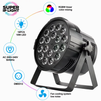 Projecteur LED RGBW 18*10W 180W 25 ° /40 °   Projecteur PAR DMX512 4/8 canaux IP20 pour scène intérieure, idéal pour mariages et spectacles