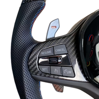 Volant de voiture personnalisé en fibre de carbone semi-perforé en cuir pour BMW G87 G80 G90 G82 G38 G30 G31 G20 G21 G12 G10 G05 G06
