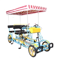 Nouveau modèle Quad double Vélo tandem touristique Vélo quatre personnes Vélo tandem