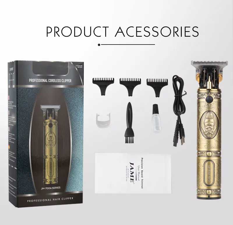 Kemei — tondeuse rasoir électrique sans fil et Rechargeable USB pour hommes, Kit de coupe-cheveux avec batterie 2 en 1