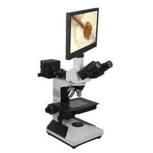 Microscopio Metallurgico con Fotocamera HD Integrata da 2MP, Funzione di Misurazione Trinoculare, Piano di Lavoro 185x140mm, Monitor da 11 Pollici, Autofocus - Product Image 3