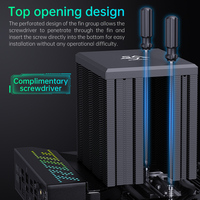 Refroidisseur de processeur prêt pour l'overclocking Snowman, 8 caloducs, technologie de contact direct, cuivre et aluminium, roulement à fluide de 120 mm, faible bruit 30dBA