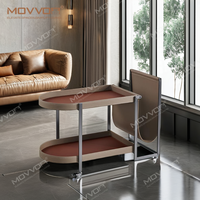 Chariot de rangement de classe Table d'appoint Table de service de salon antique moderne de luxe Table basse avec roue
