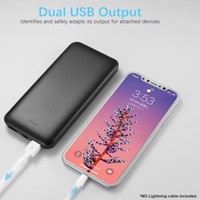 Benutzer definiertes Logo Tragbar Hochwertiges ABS Slim 10000Mah 20000mAh Hochleistungs-Power bank Mobiles Ladegerät mit Dual-USB